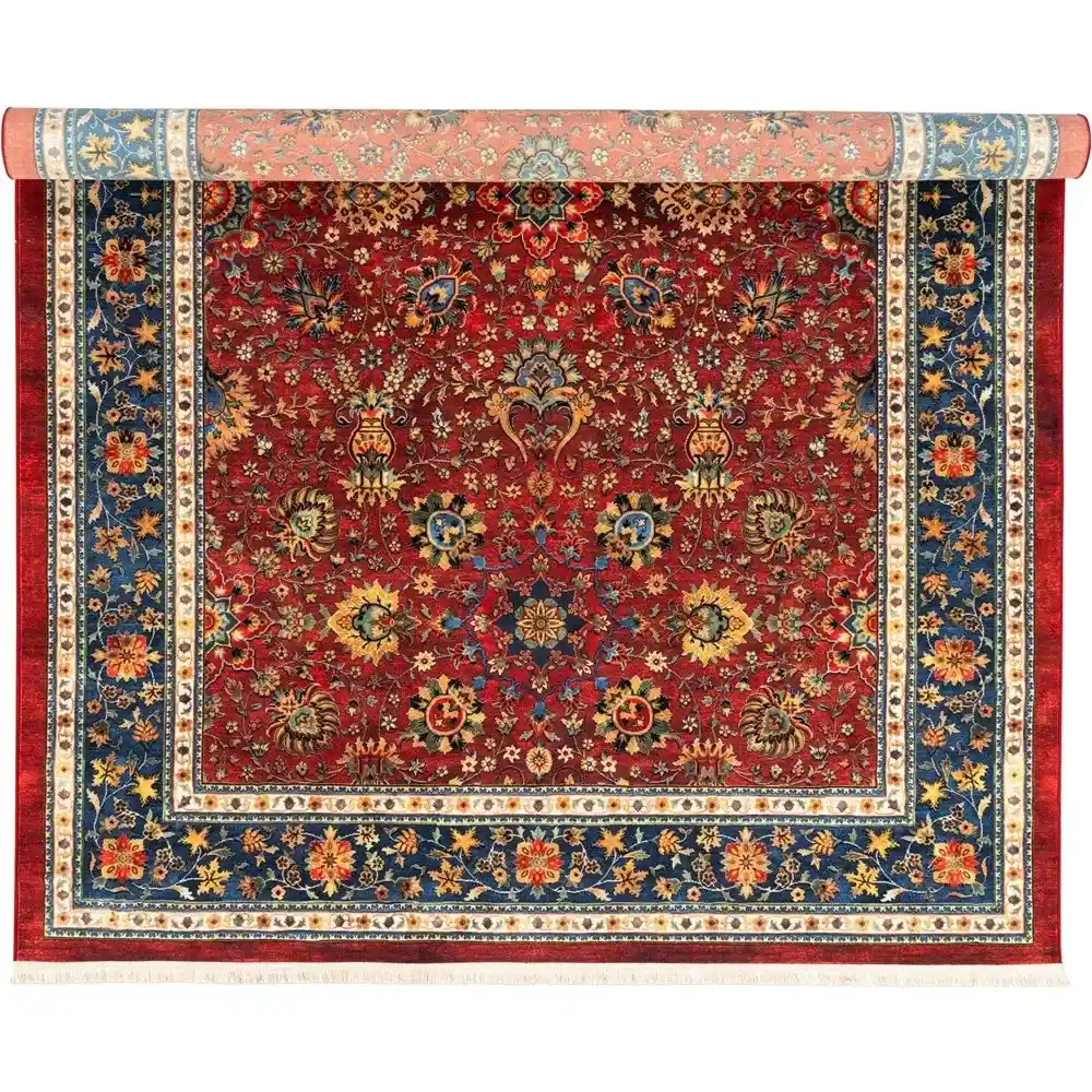فرش ماشینی سنتی طرح 25cs0360 لاکی 1000 شانه